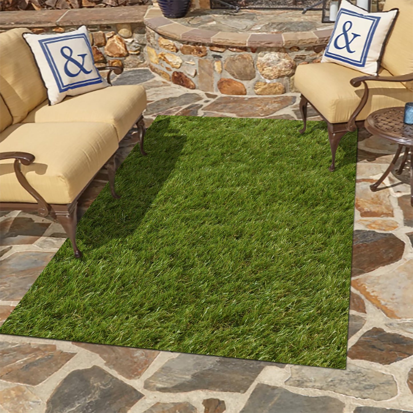 Cascade Rectangle Grass Rug