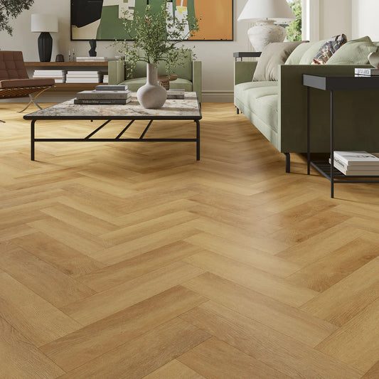 Gold Herringbone vinyl