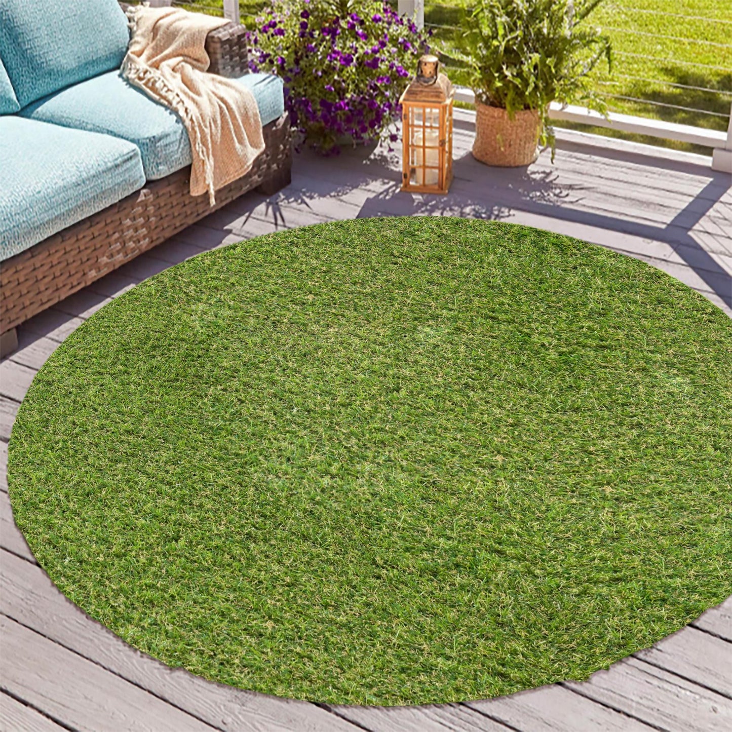 Trail Round Grass Rug