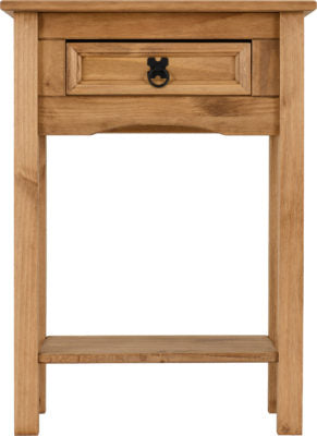 Corona 1 Drawer Console Table with Shelf